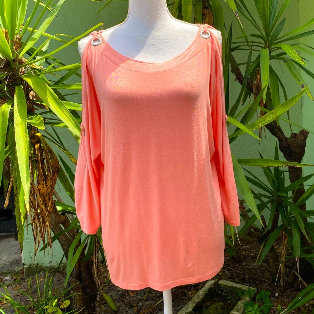PCold Shoulder Studded Top